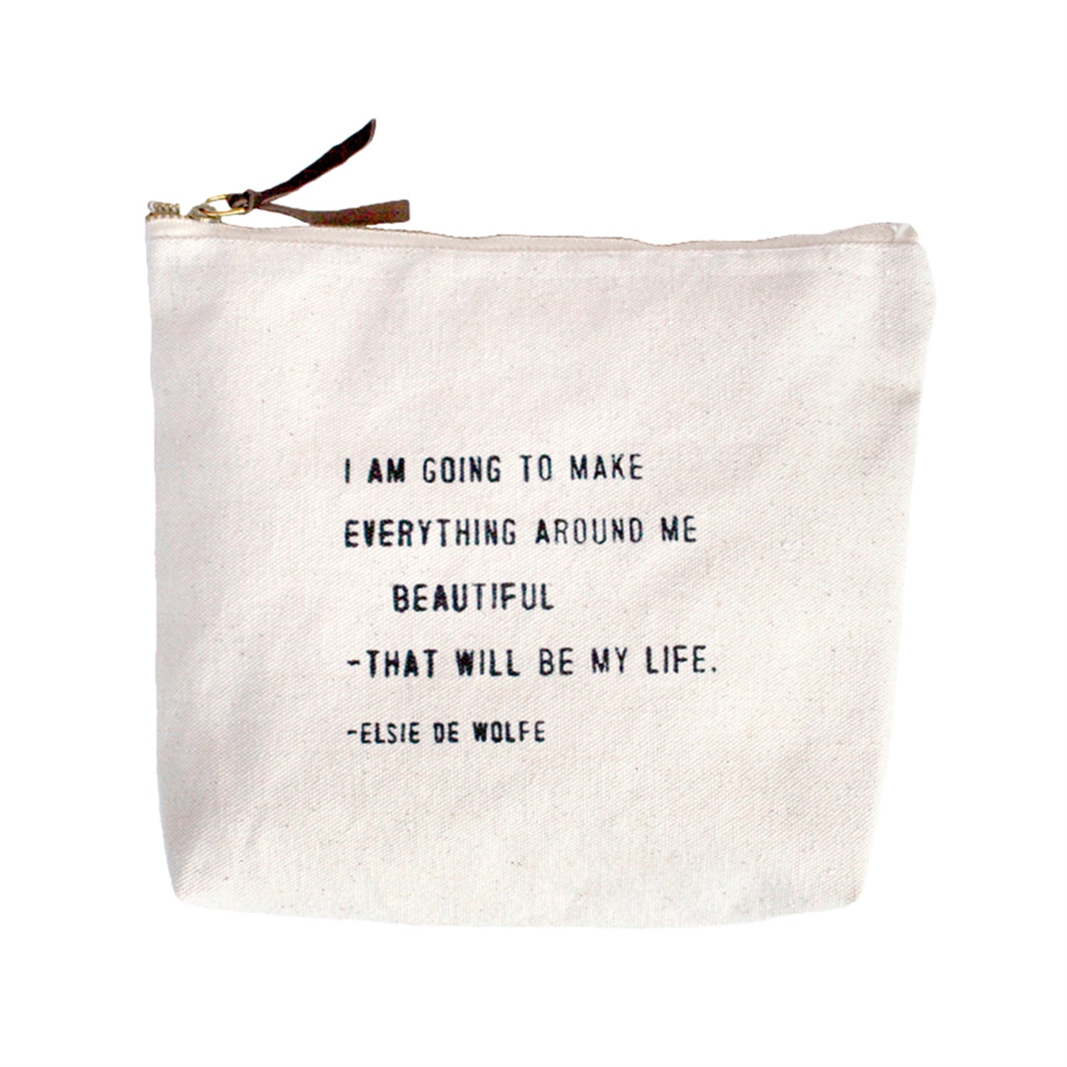 Canvas Zip Bag - Elsie de Wolfe