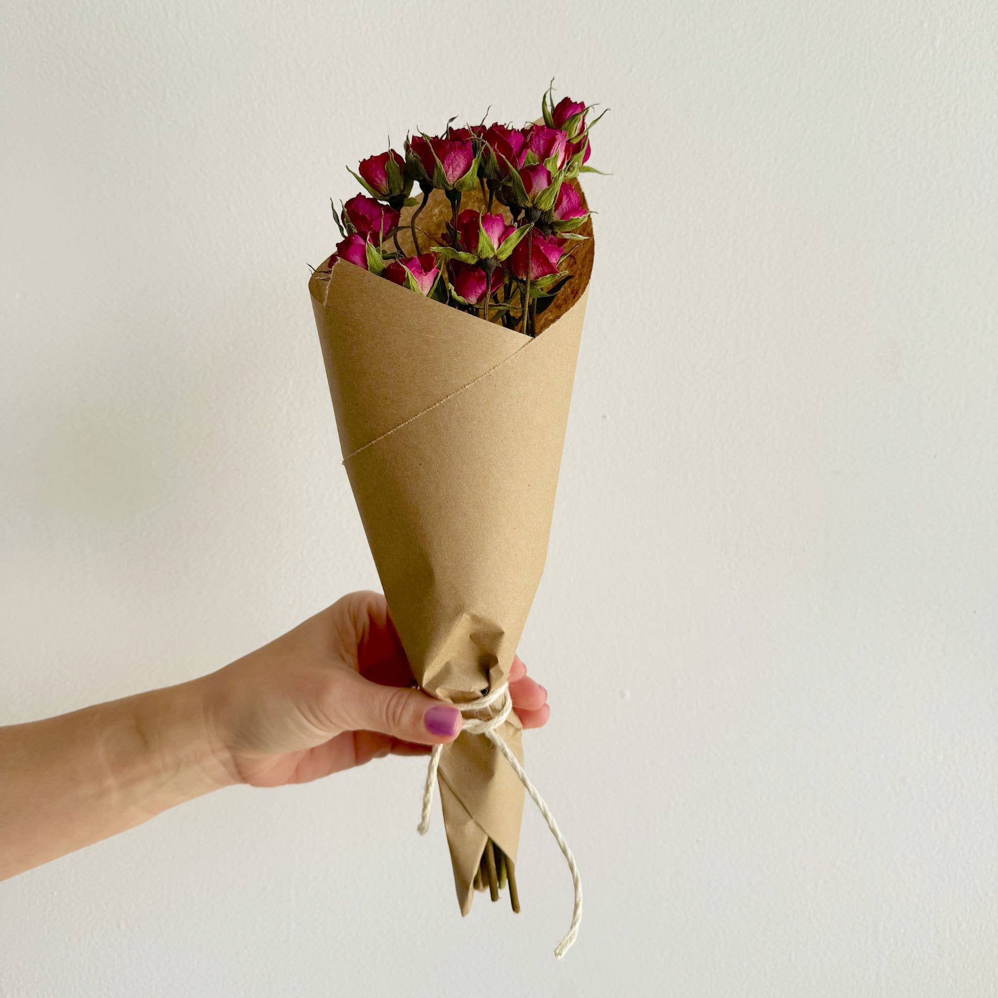 Dried Flower Bunch | Spray Rose - Orange