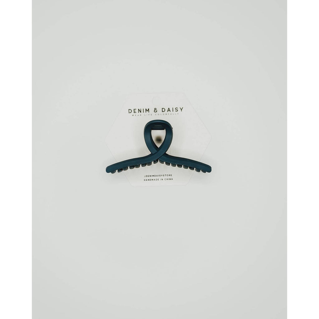 Matte Loop Hair Claw Clip | Navy
