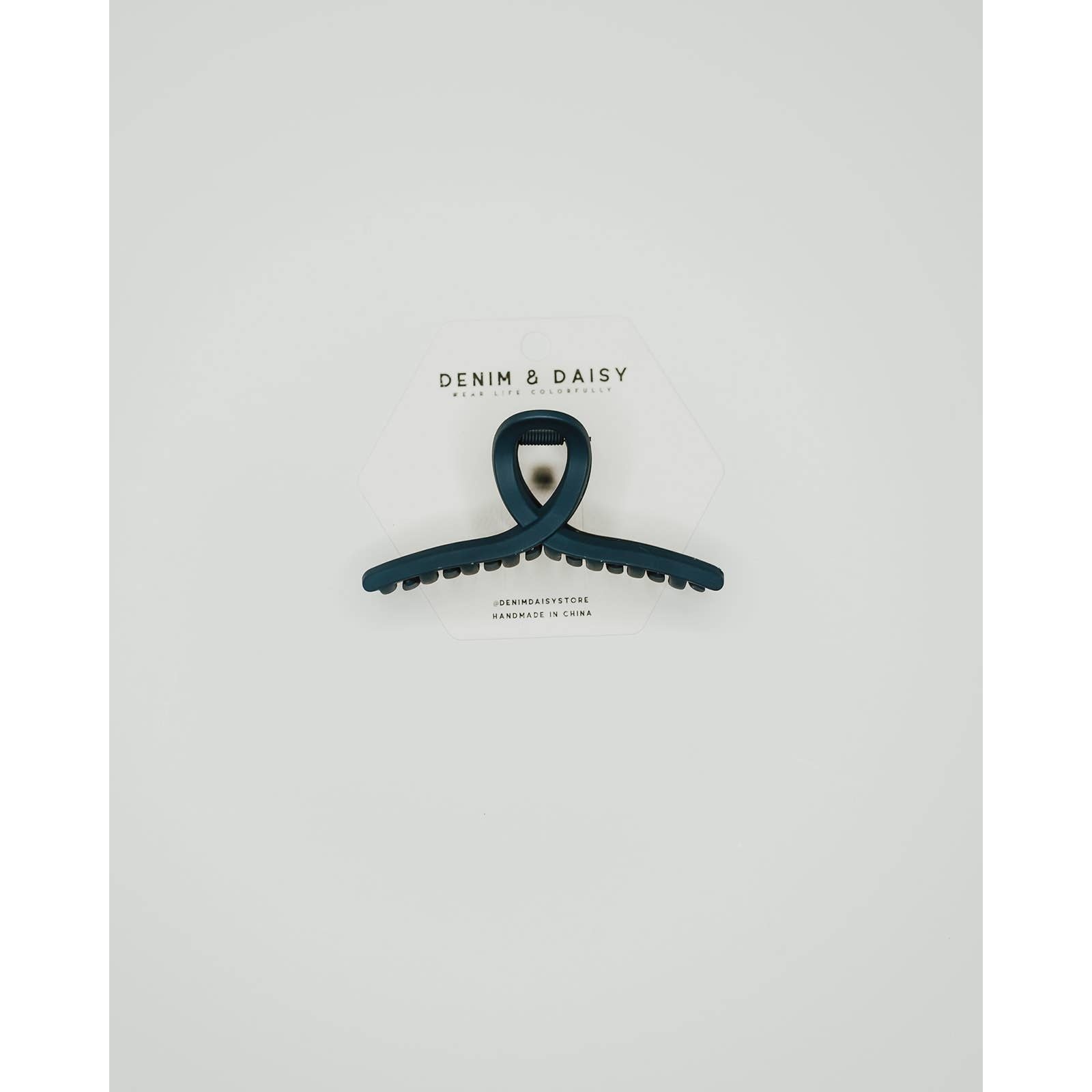 Matte Loop Hair Claw Clip | Navy
