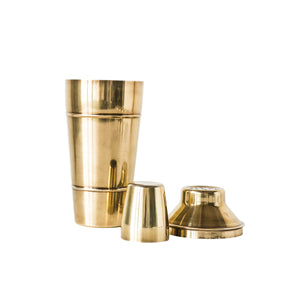 S/S Brass Finish Cocktail Shaker