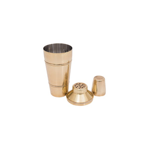 S/S Brass Finish Cocktail Shaker