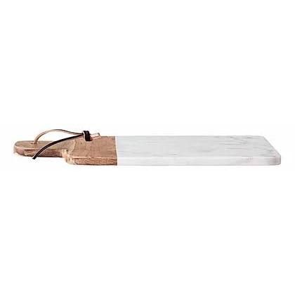 Mable & Wood Cutting  Board w/Leather Strap