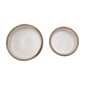 Wood Bowls | White + Natural
