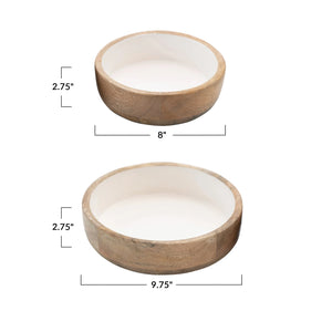 Wood Bowls | White + Natural