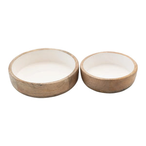 Wood Bowls | White + Natural