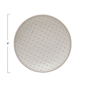 White Hobnail Plate