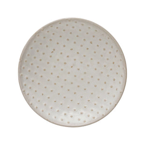 White Hobnail Plate