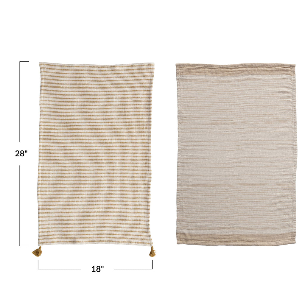 Cotton Double Cloth Striped Tea Towel