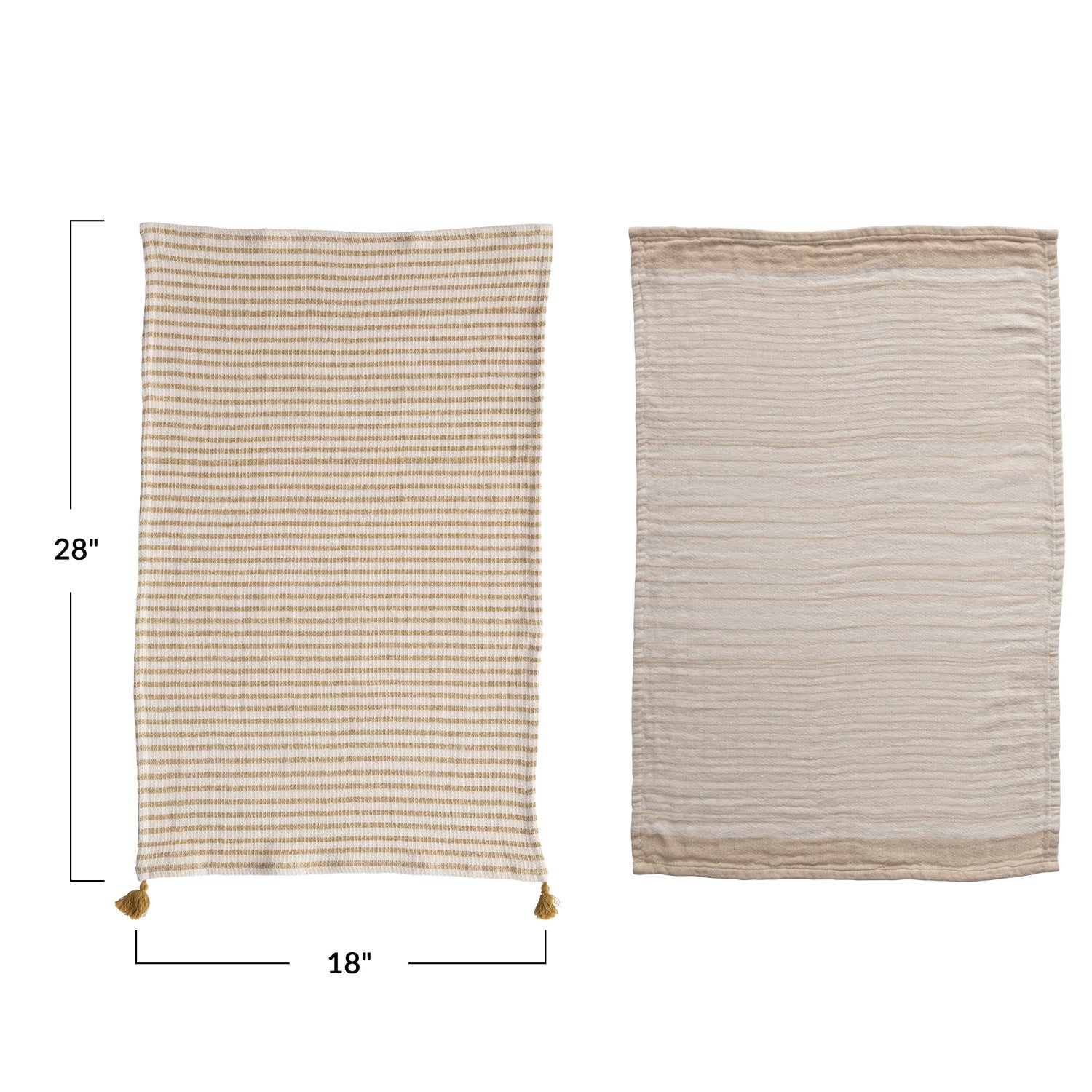 Cotton Double Cloth Striped Tea Towel