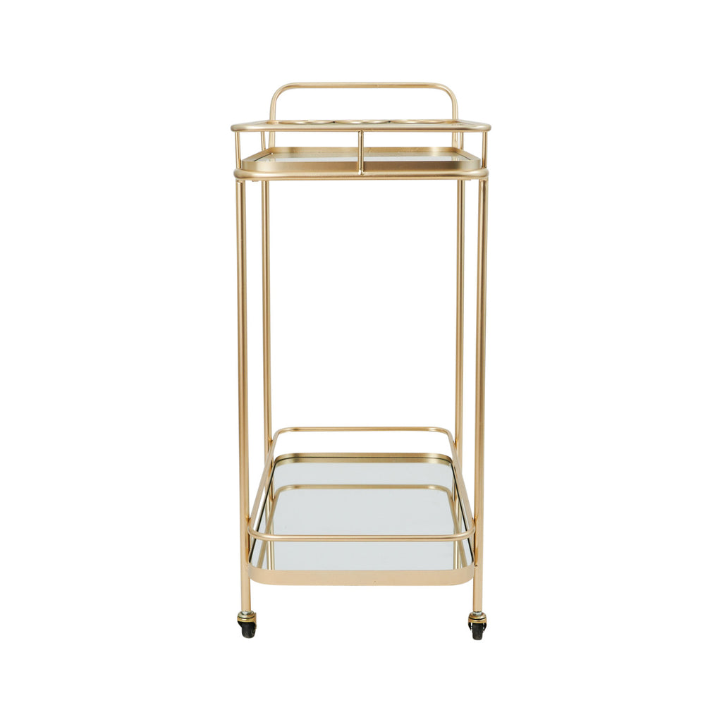 Mirrored Bar Cart w/ Casters