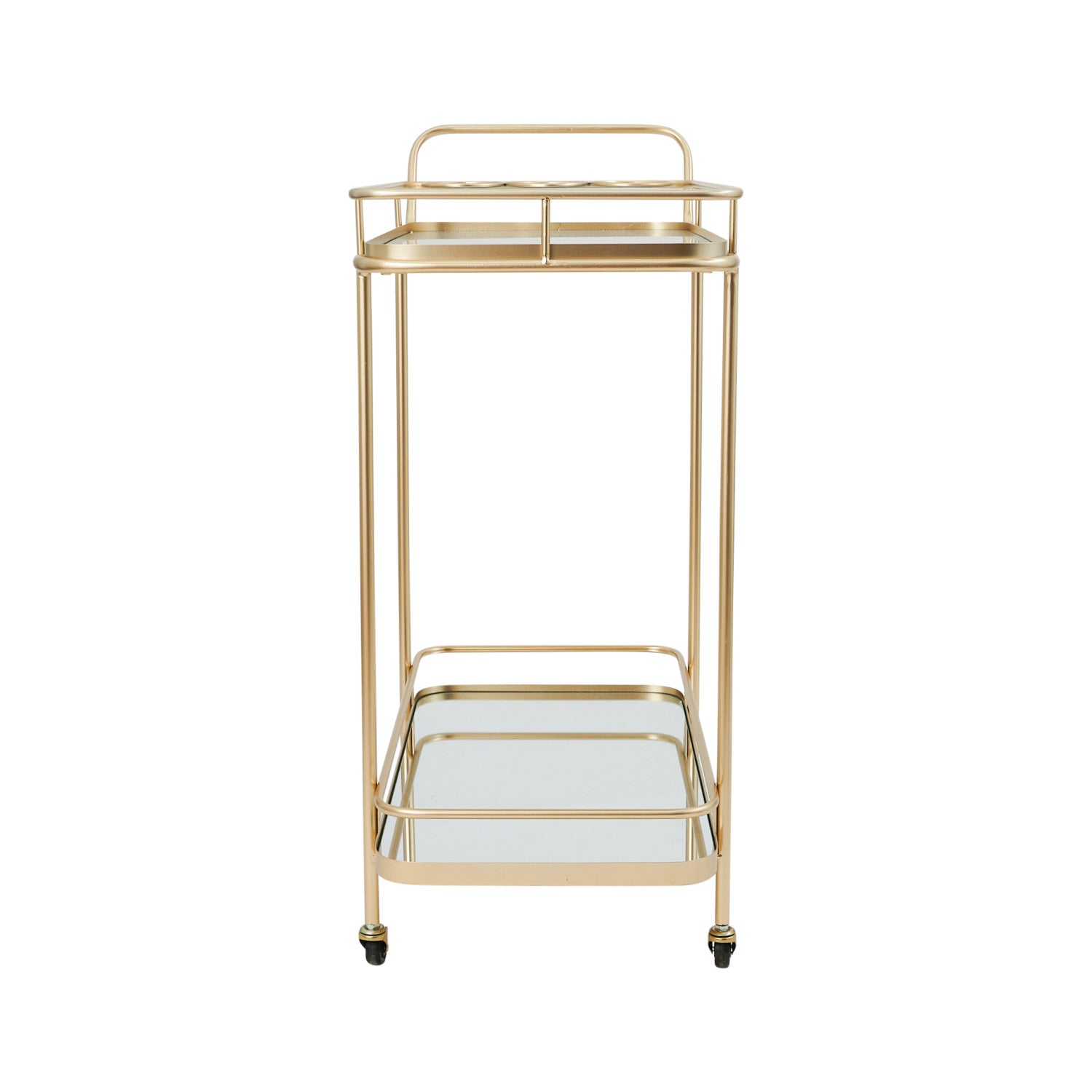 Mirrored Bar Cart w/ Casters