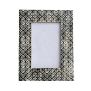 Resin & Glass Photo Patterned Frame | Charcoal Color