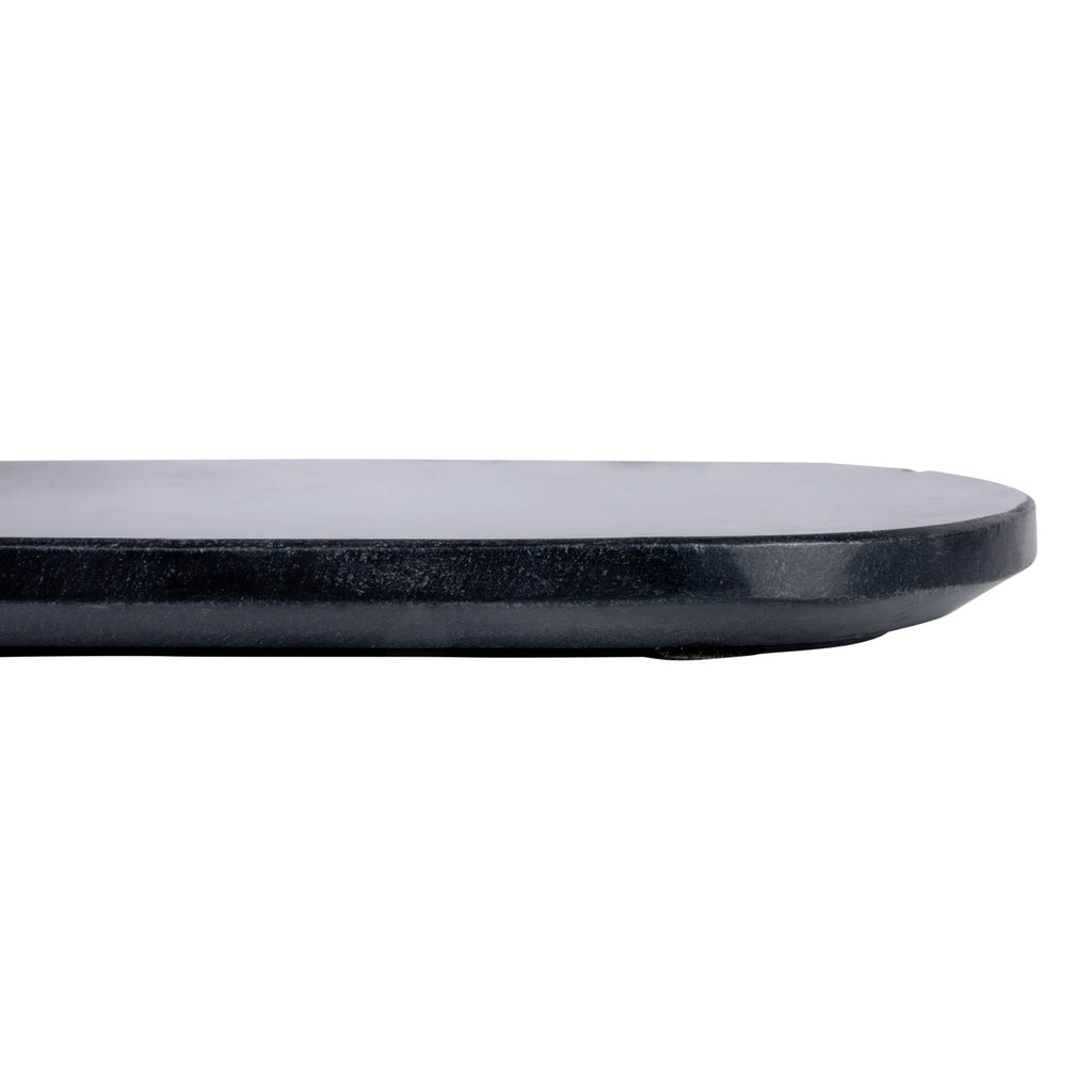Oval Black Marble Serving Board