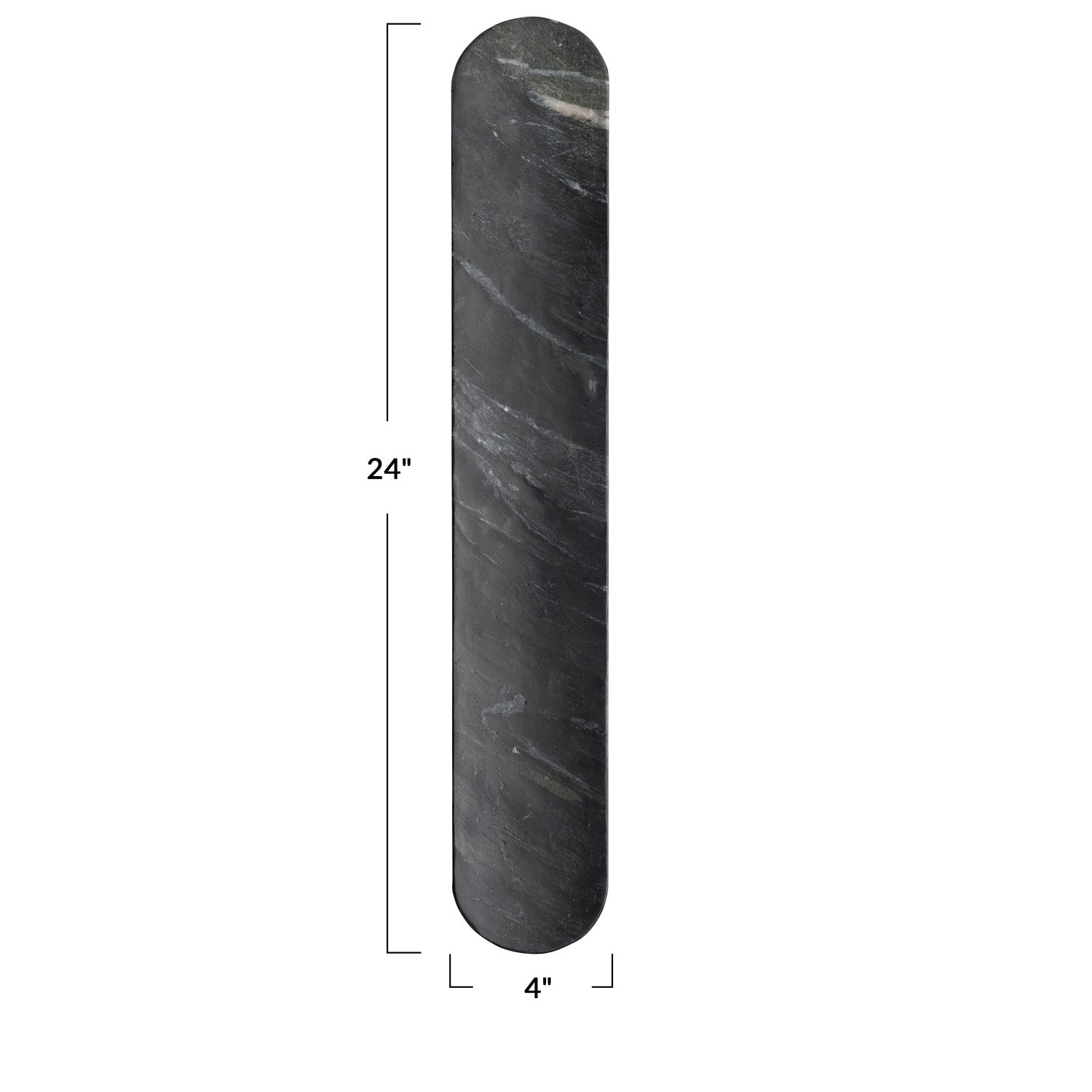 Oval Black Marble Serving Board