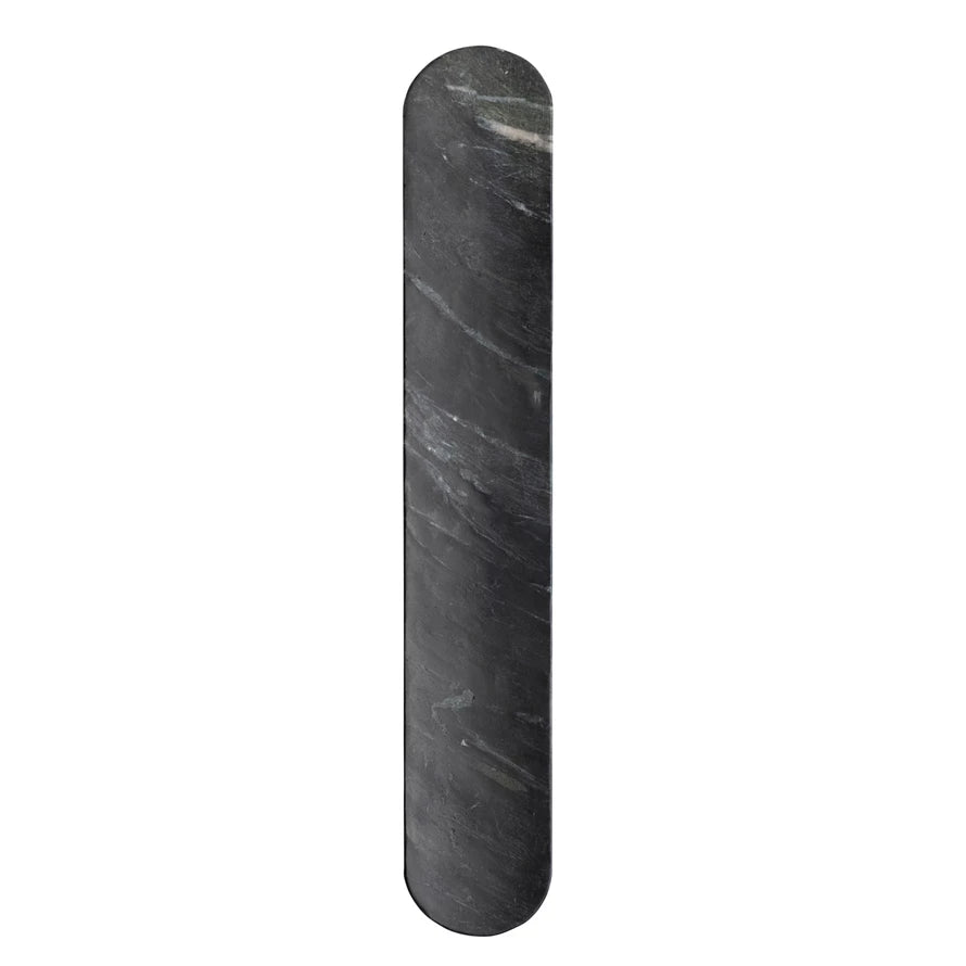 Oval Black Marble Serving Board