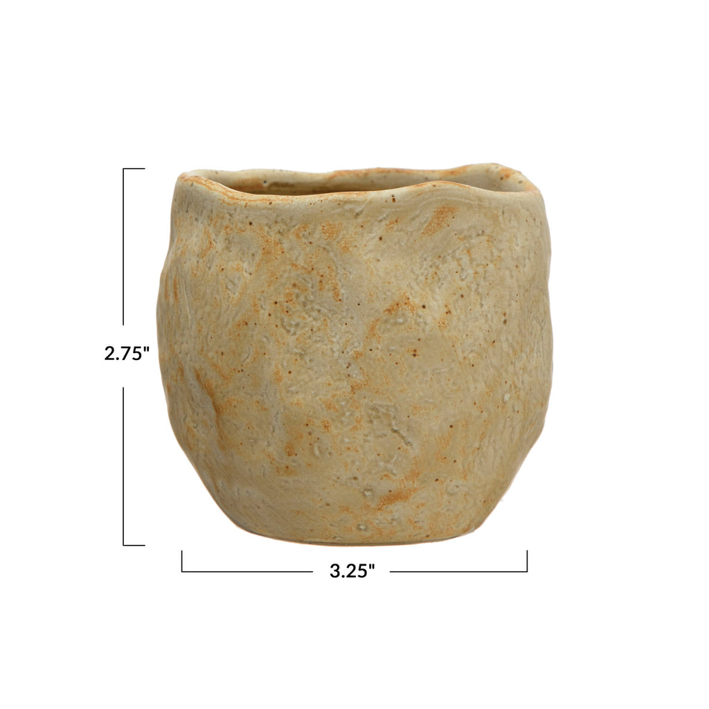 Tan Stoneware Cup/Vase