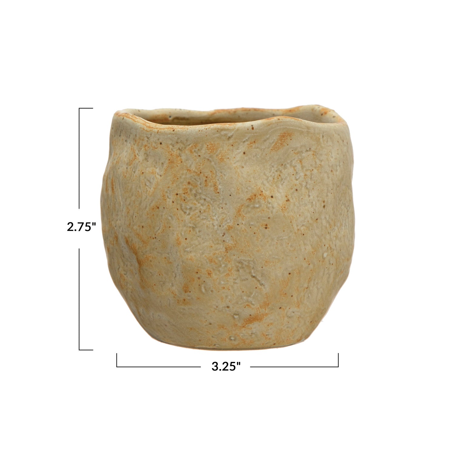 Tan Stoneware Cup/Vase