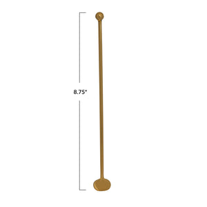 Cocktail Stirrer | Antique Brass Finish