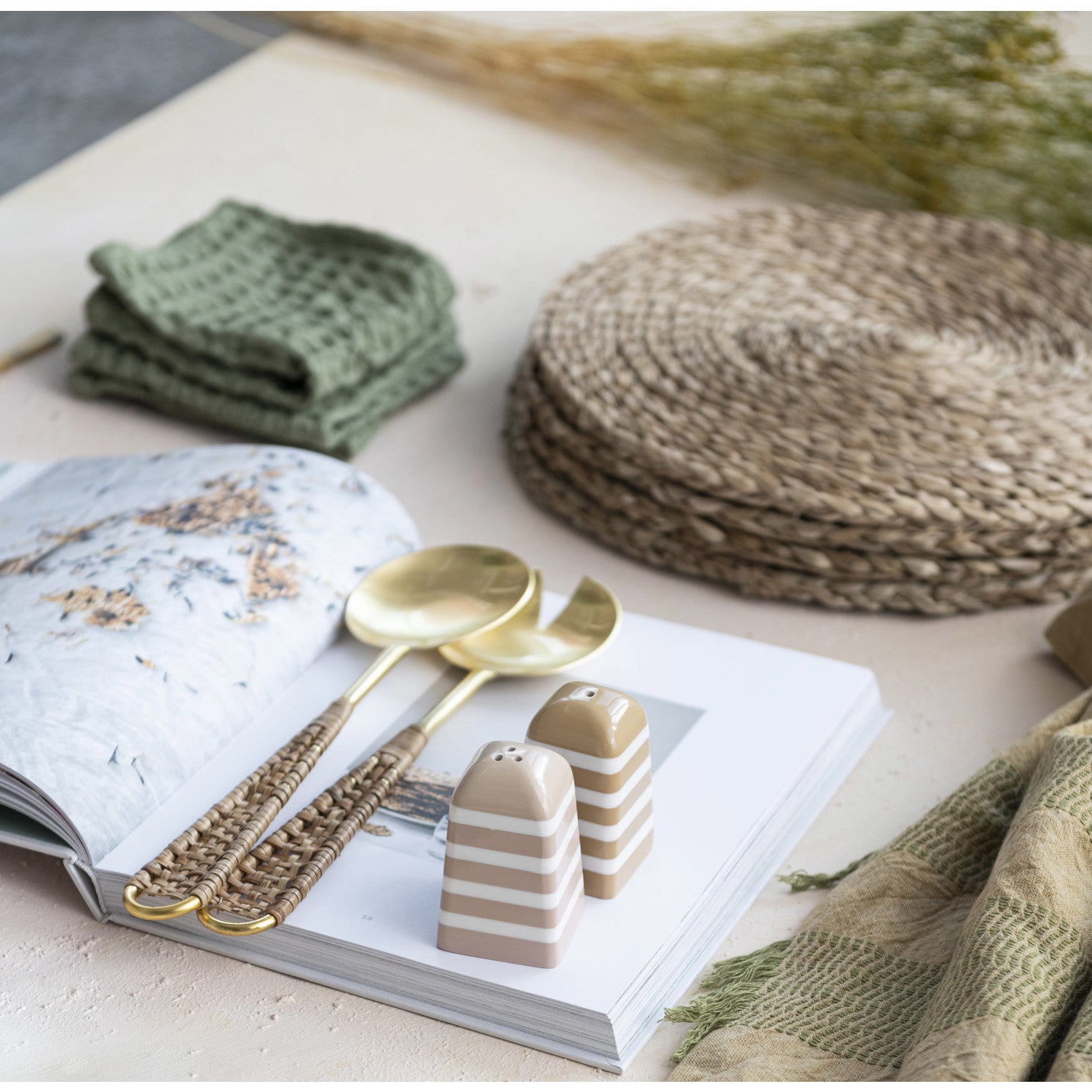S/3 Waffle Weave Dish Cloths | Green