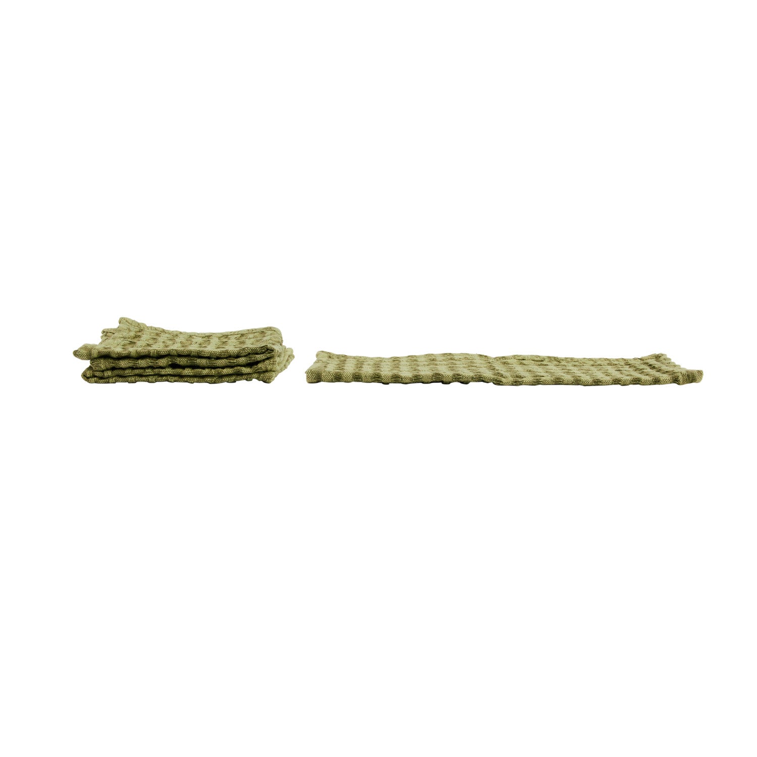 S/3 Waffle Weave Dish Cloths | Green