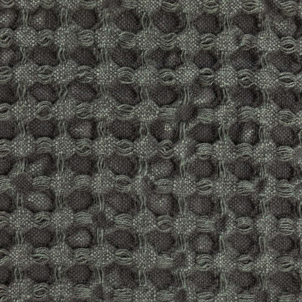 Stonewashed Cotton Waffle Weave Tea Towel | Charcoal