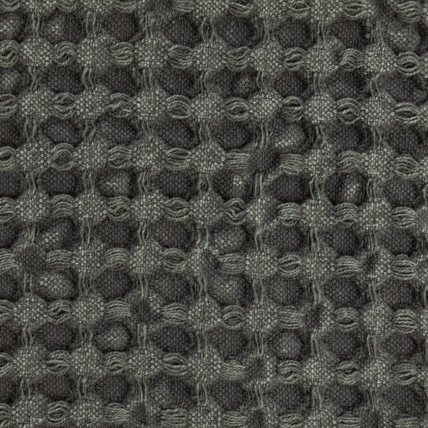 Stonewashed Cotton Waffle Weave Tea Towel | Charcoal