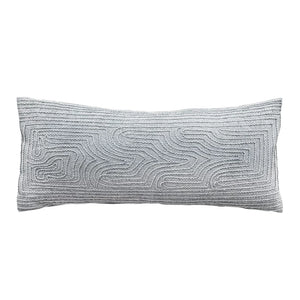 Lumbar Pillow w/ Embroidery | Sage Green