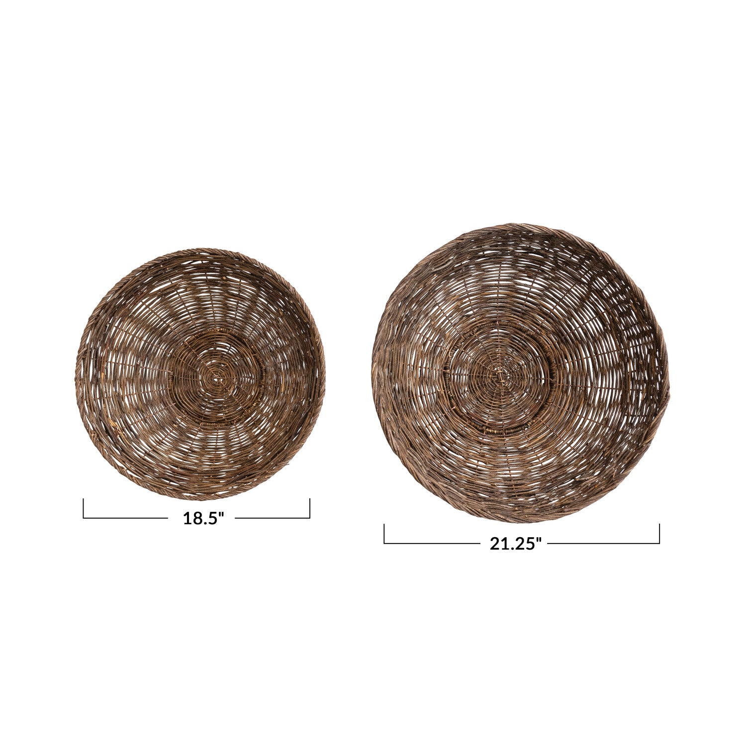 Woven Vine & Metal Baskets | Natural