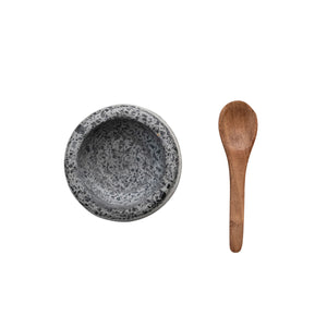 Terrazzo Salt Cellar w/Wood Spoon