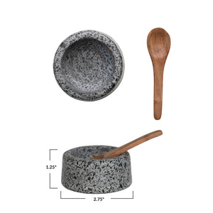 Terrazzo Salt Cellar w/Wood Spoon