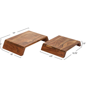 S/2 Wooden Nesting Pedestals
