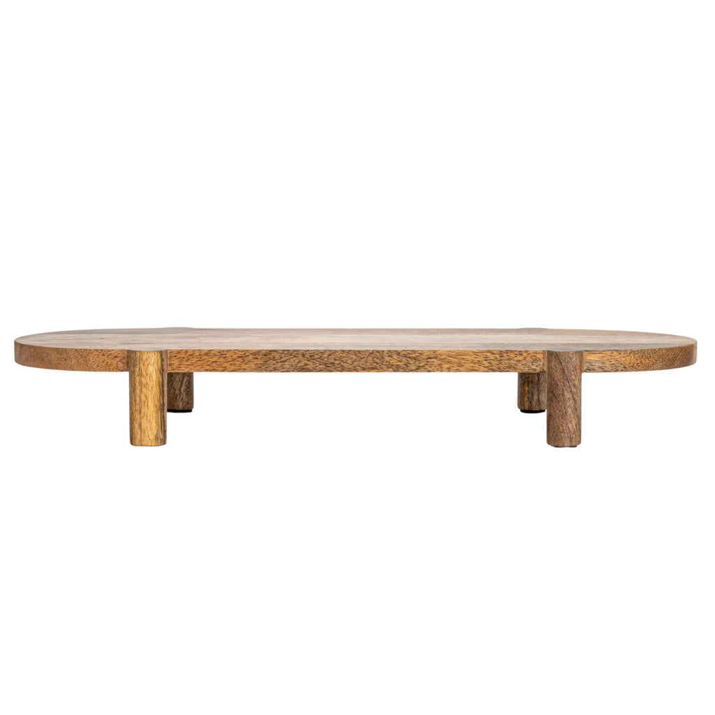Oval Wood Footed Pedestal