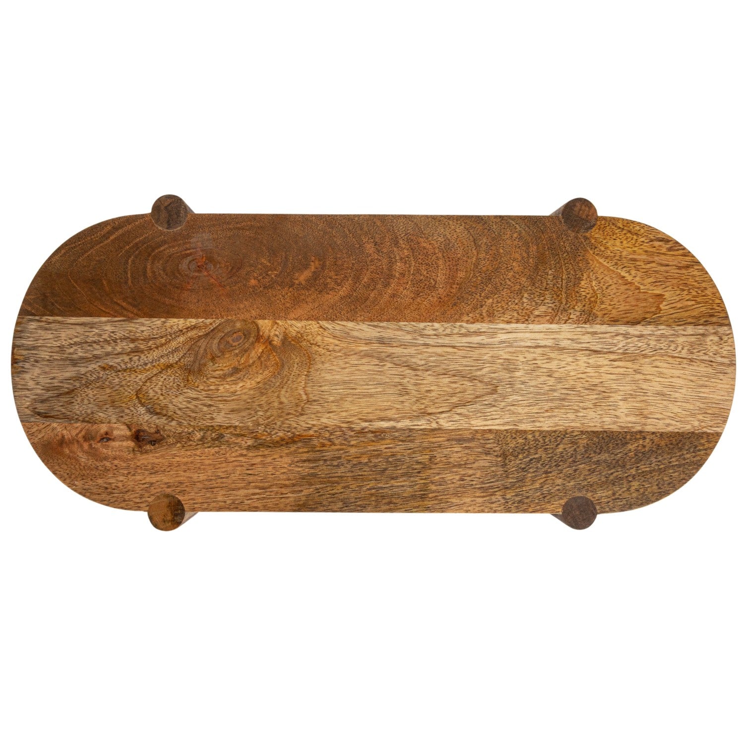 Oval Wood Footed Pedestal