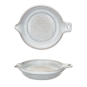 Stoneware Grater | White