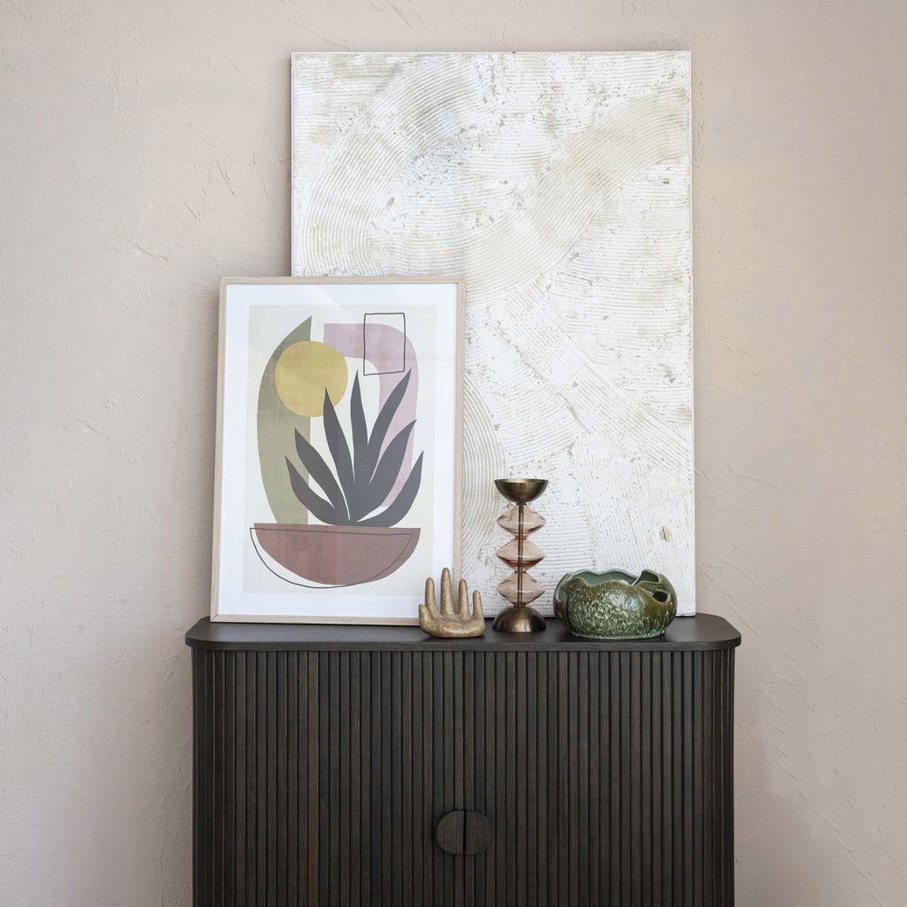 Glass & Metal Pillar Holder