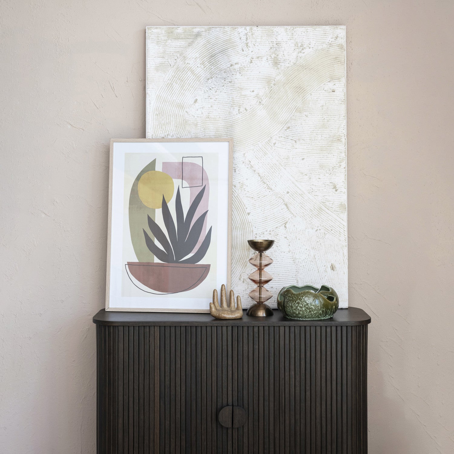 Glass & Metal Pillar Holder