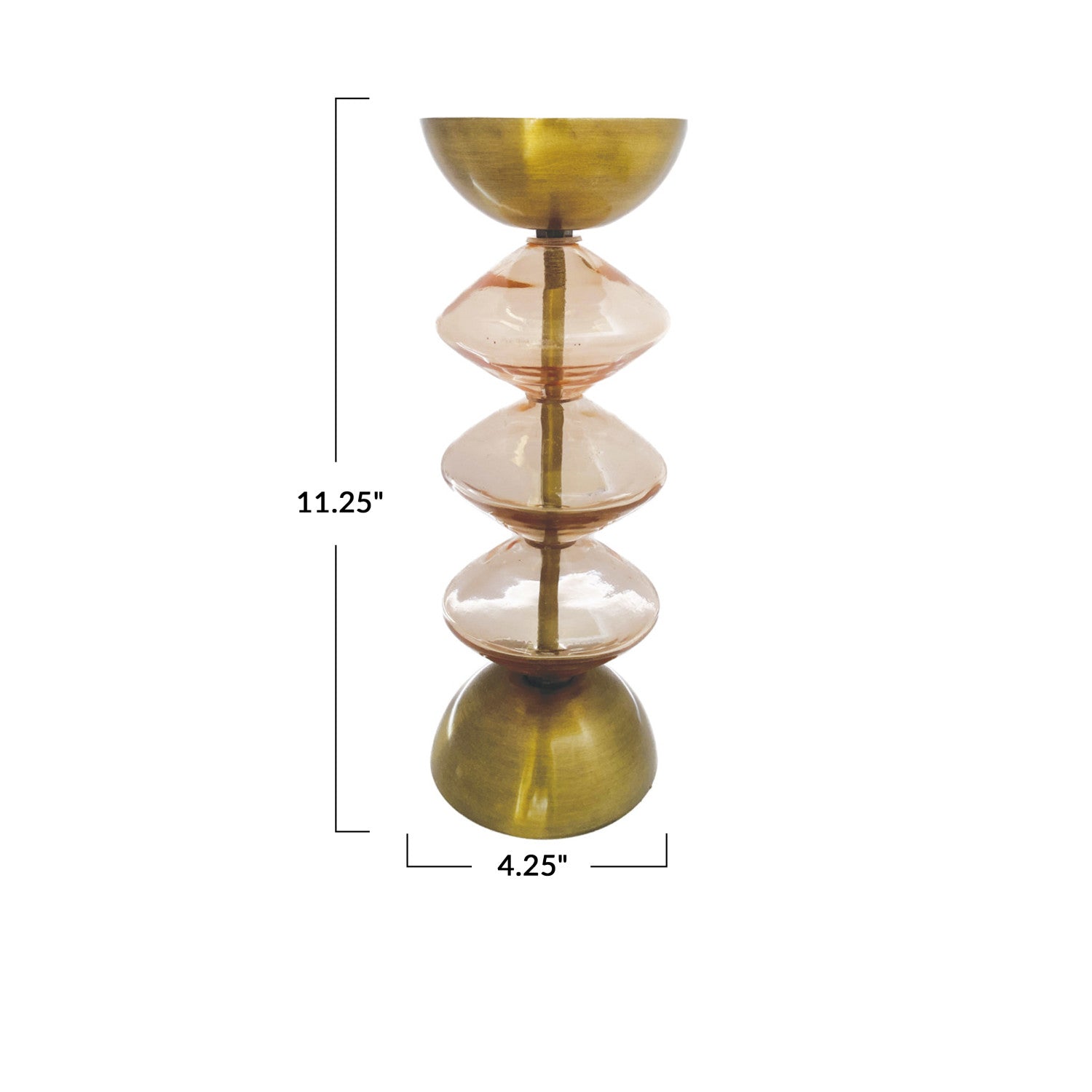 Glass & Metal Pillar Holder