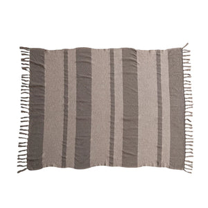 Savannah Stripe Cotton Blend Throw