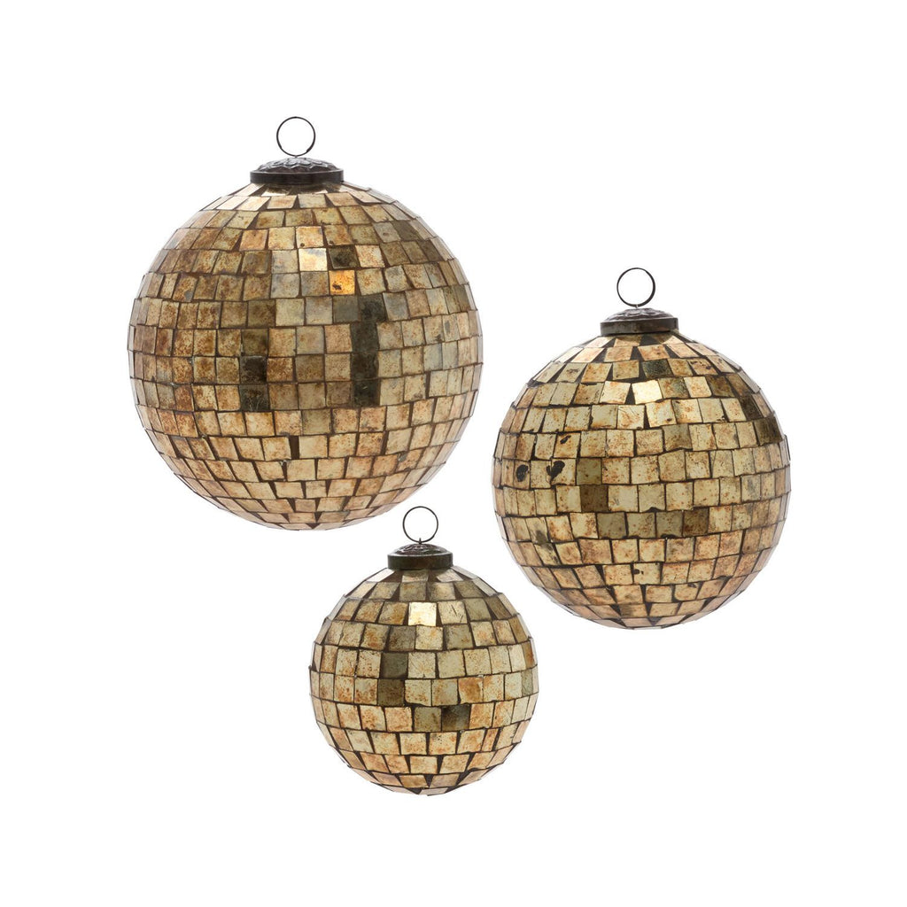 Antiqued Disco Ball Ornament