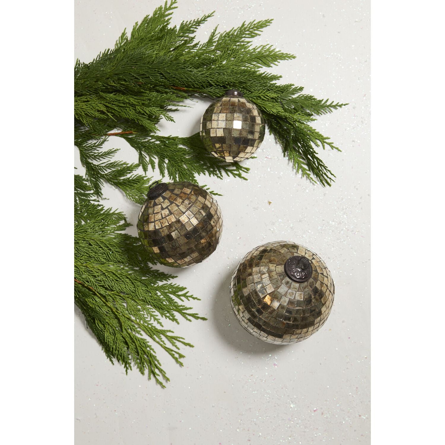 Antiqued Disco Ball Ornament