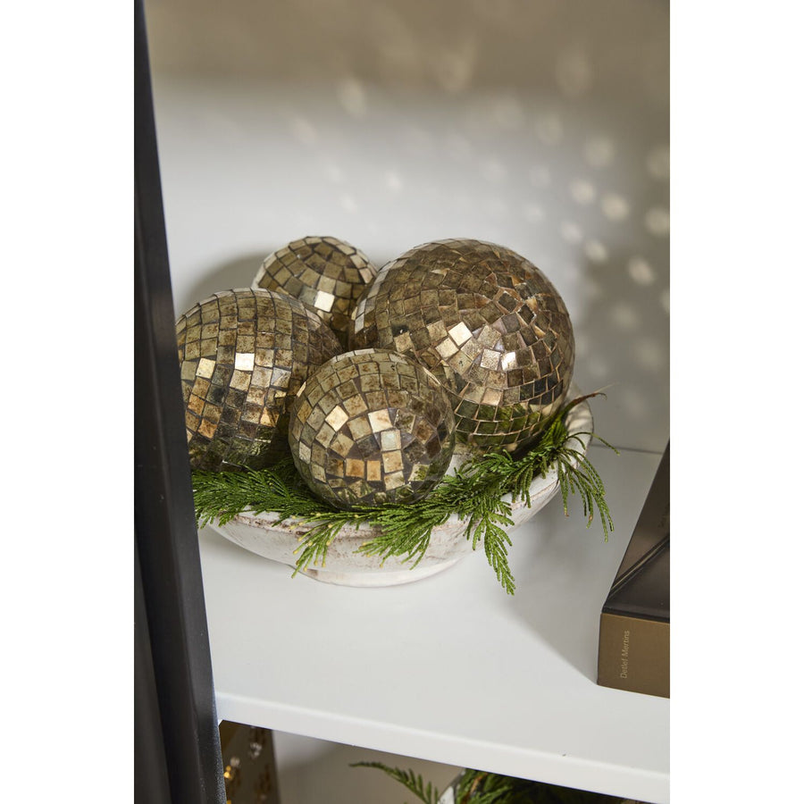 Antiqued Disco Ball Ornament