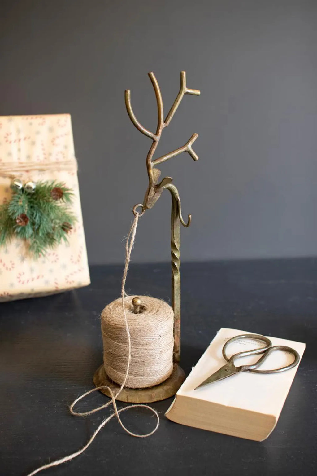 Forged Iron Deer Jute Holder