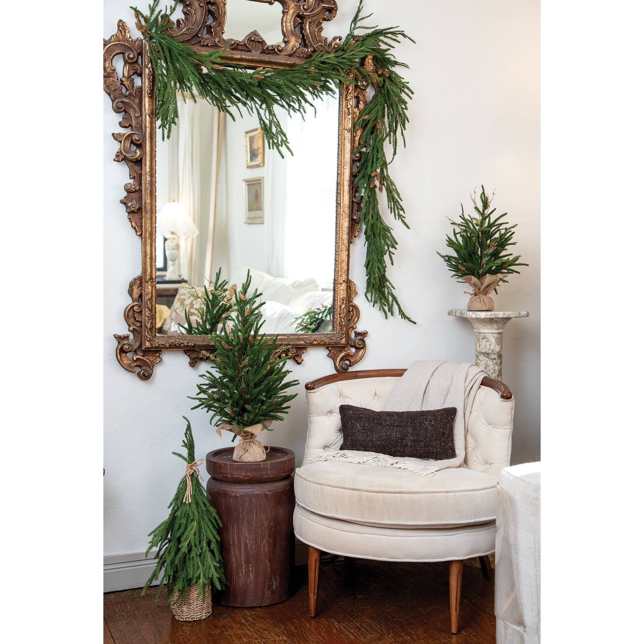 Soft Touch Austrian Pine Tree in Burlap Base | 24"H