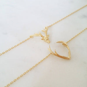 Antler Necklace | Gold