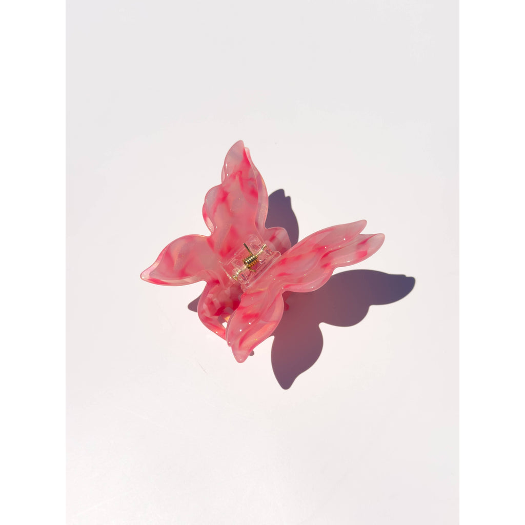 Flutter Butterfly Hair Claw Clip | Mossy Pink