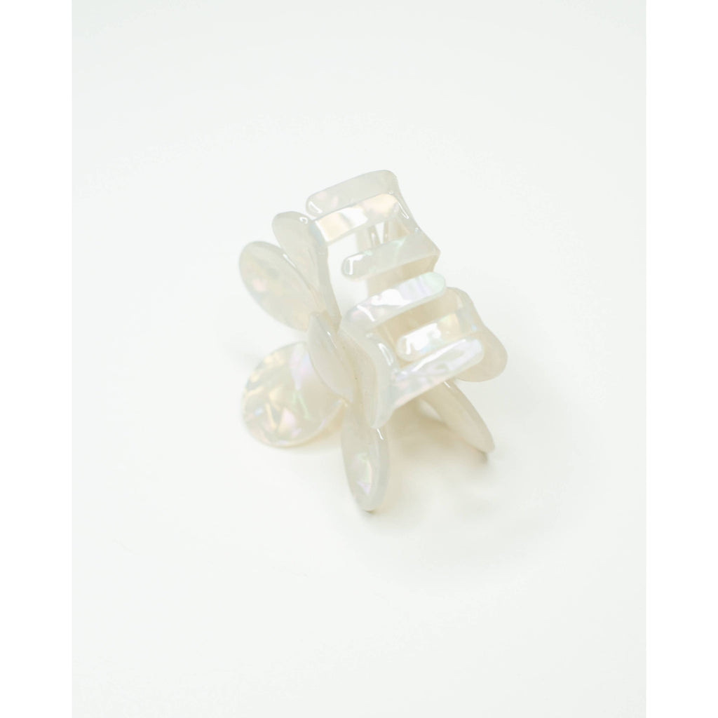 Flower Hair Claw | Cream Checker