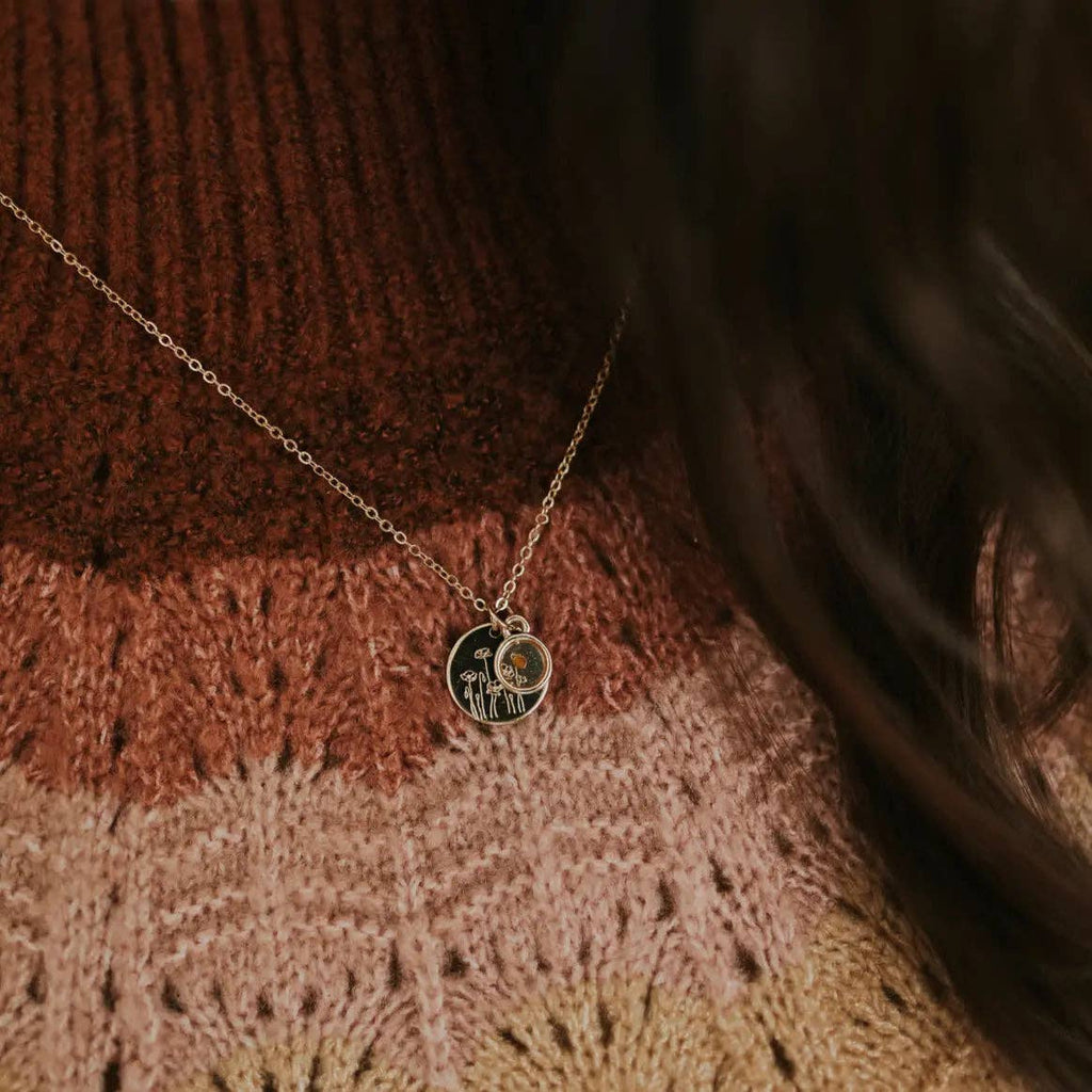Poppy Necklace w/Mustard Seed: Poppy