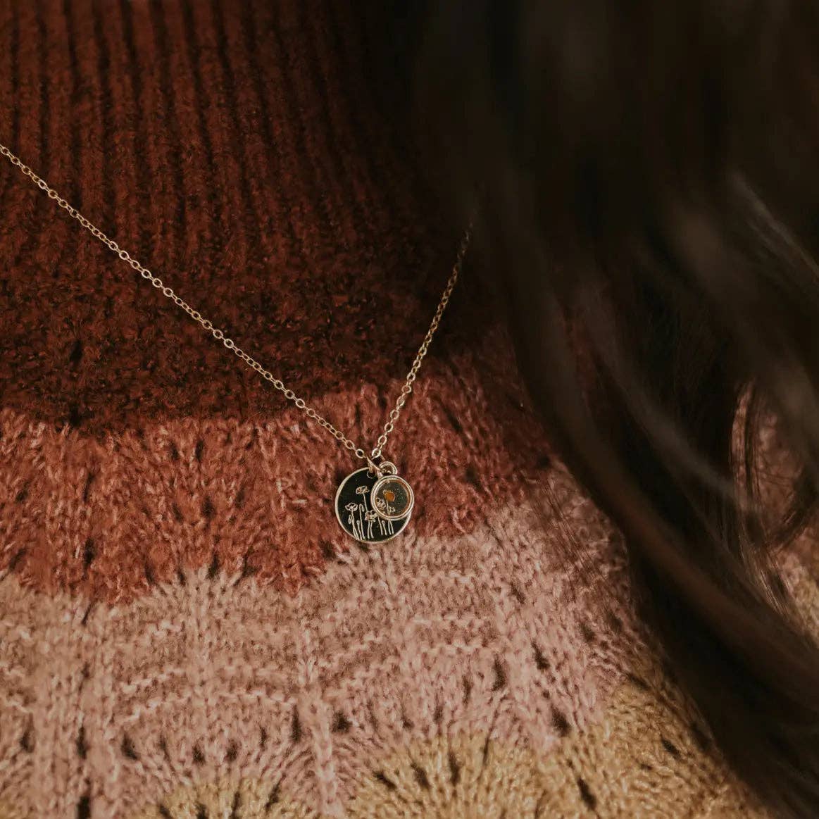 Poppy Necklace w/Mustard Seed: Poppy