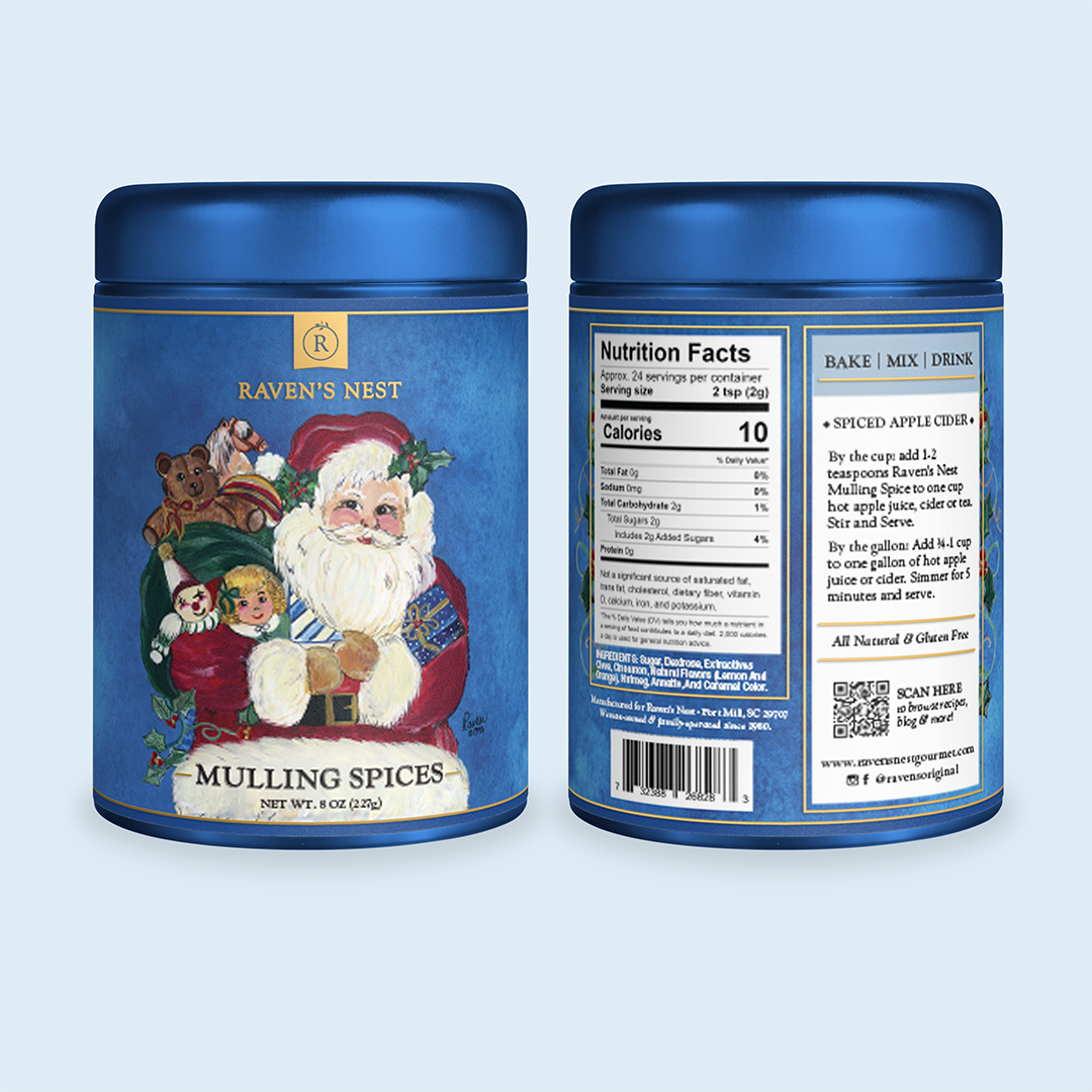 Raven's Nest Gourmet - NEW! Santa - Holiday Keepsake Tin